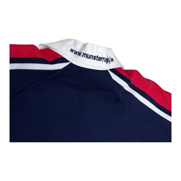 Vintage 2003 MUNSTER RUGBY NEW ZEALAND Heavyweight Long Sleeve Polo Shirt Medium - Picture 6 of 7